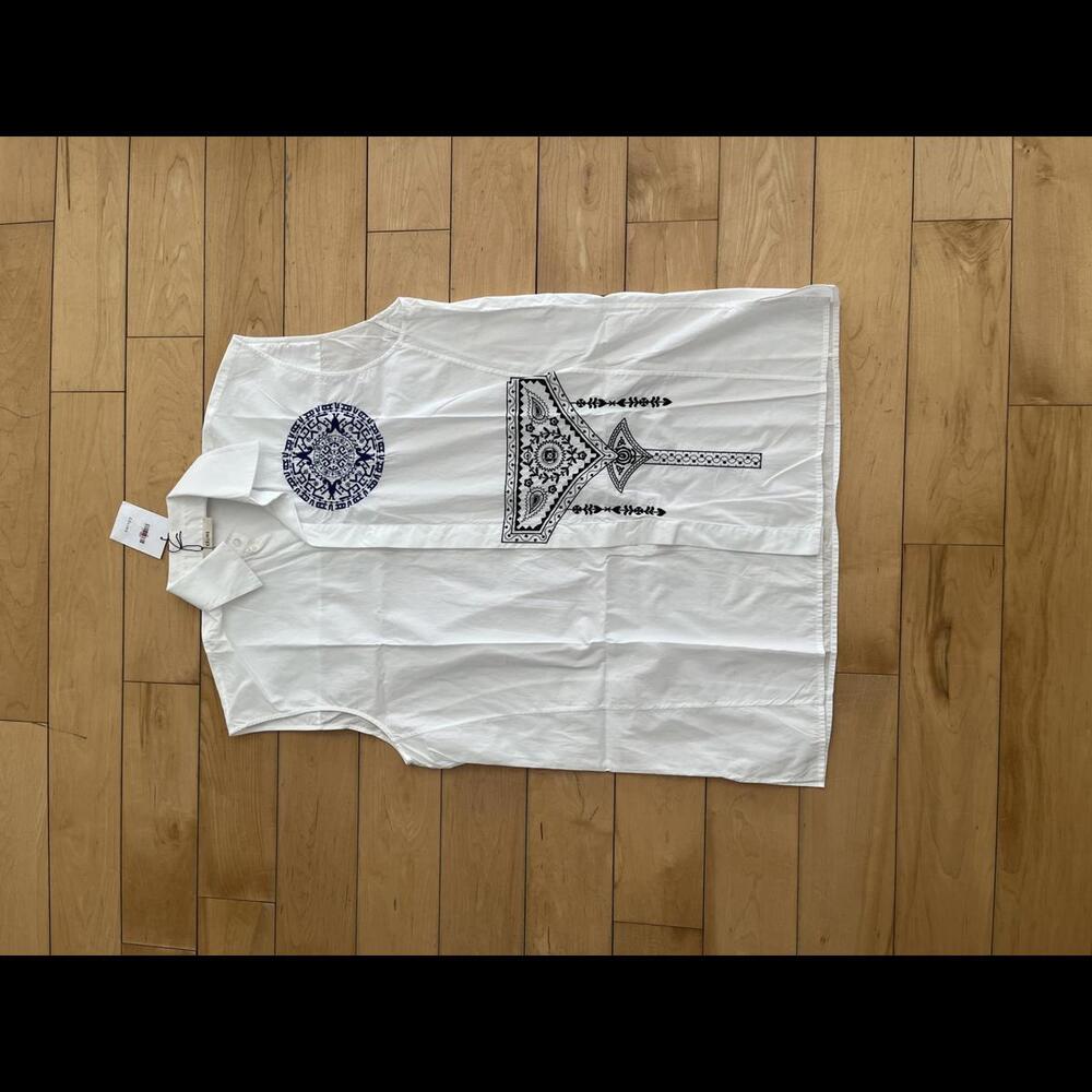 Celine Sleeveless Embroidered Shirt